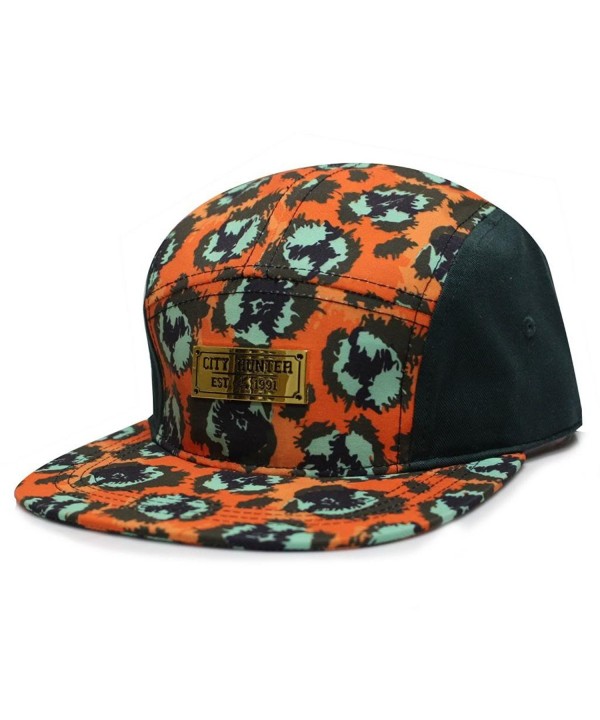 City Hunter Cn310 Baseball 5 Panel Biker Hat ( 3 Colors ) - Hunter green/orange - CL11WBNGC5N