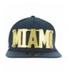 Snapback 3D Letters Rivet BLING COLLECTION - Plate Hip-Hop Hat Plaque Baseball Cap - Miami.black Gold - CH12O9V8G92