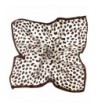 Brown Leopard Printed Small Fine Pure Silk Square Scarf - CT12FW0LYFT