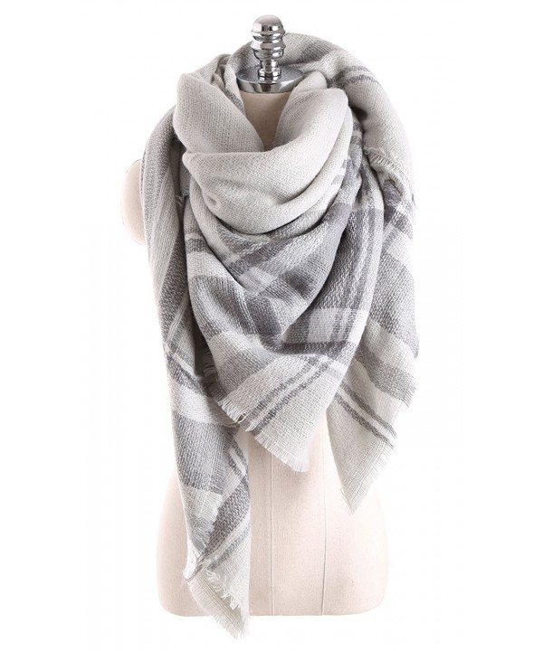 Women's Cashmere Scarf with Square Pattern - Plaid 13 - CW11PR2HM4P