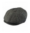 Men's Classic 8 Panel Wool Blend Newsboy Snap Brim Collection Hat (X-large- Tweed Grey) - CN12FQ7UNRX
