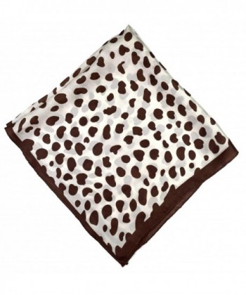 Brown Leopard Printed Small Square in Fashion Scarves