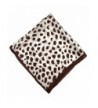 Brown Leopard Printed Small Square in Fashion Scarves