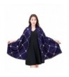 Stylish Oversize Plaid Blanket Big Square Long Scarves Warm Cashmere Shawl Wrap for Women - Blue&pink - CW1873EWEWW