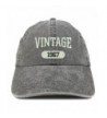 Trendy Apparel Shop Vintage 1967 Embroidered 51st Birthday Soft Crown Washed Cotton Cap - Black - CE12JO1J19X