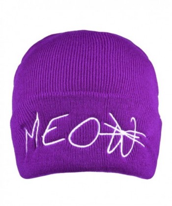 Watch Beanie Winter Hat Visors Cashmere Knit Cap Cotton Skull Hat For Men Women - Purple - CL186DDZZ4W