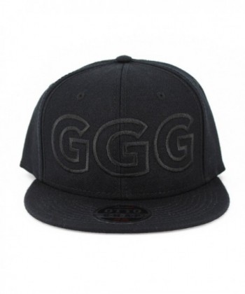 GGG BLACK ON BLACK FLAT SIX PANEL PRO STYLE SNAPBACK HAT 1965 - C1185GZHSQT