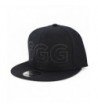 BLACK FLAT PANEL STYLE SNAPBACK in Men's Baseball Caps