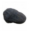 John Hanly & Co. Irish Tweed Flat Cap (XL (7 5/8)- Blue Fleck/Herringbone) - CU12NZHY094