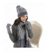 Genius_Baby Womens Winter Knit Set Scarf- Gloves & Beanie (Gray) - CC12O7CM6MV