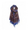 Scarves-Saingace Women Winter Autumn Cotton Boho Wrap Shawl Tassel Scarves - Blue - CJ12L8P84VJ