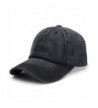 HH HOFNEN Unisex Cotton Denim Baseball Cap Adjustbale Plain Sports Dad Hats - Black - CM185RO2U5C