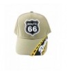 Aesthetinc California Route 66 The Mother Road Embroidery Cap Hat - Route 66 Kha - CV17XWKGK59