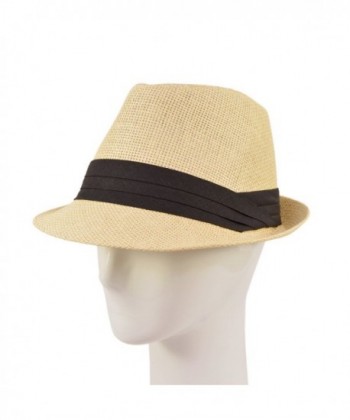 TrendsBlue Unisex Classic Fedora Natural