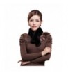 Mingxin real rabbit fur scarf concise slim style shawl warm collar shawl stole - Black - CS127LUCNKX