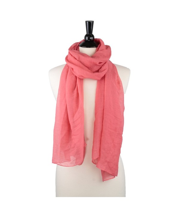 Pop Fashion Womens Colored Scarves - Pink - CJ12NT0FMHO