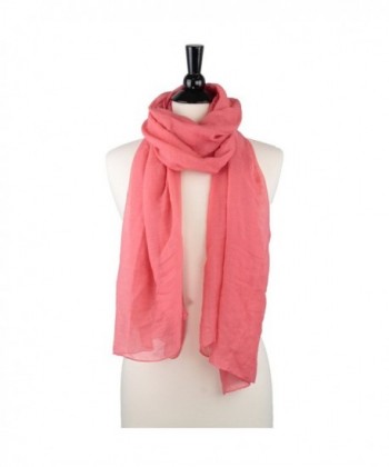 Pop Fashion Womens Colored Scarves - Pink - CJ12NT0FMHO