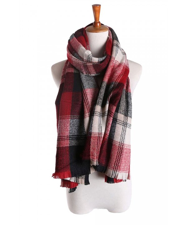 2017 Womens Mens Fashionable Blanket Plaid Winter Scarf Shawl Wrap Scarves - F - C1128TNRIK1