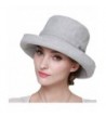 LITHER Women's Sun Protective Cotton Bucket Hat for Summer Beach Hat - Grey - CS17YYG04IL