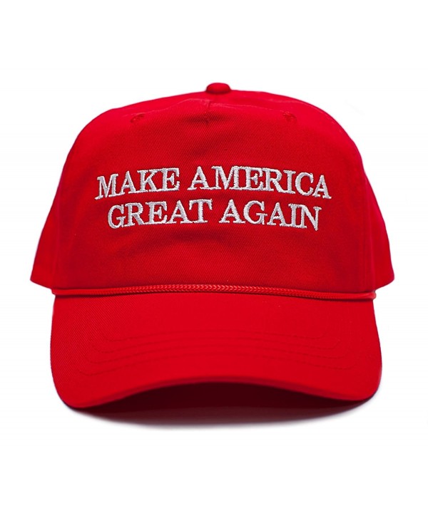 Back To Back World War Champs Make America Great Again Embroidered Donald Trump 2016 Cloth & Braid Hat (MAGA_Red) - C51255565OL