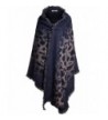 BodiLove Women's Paisley Leopard Floral Print Pashmina Shawl Wrap Cape - Blue - CQ12N15MNH0