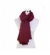 BEKILOLE Women/Men Solid Colored Cashmere Wraps Blanket Shawl Scarf Wrapping Neckwear - Wine Red - CG12NTUI27J