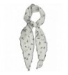 Lightweight Anchor Print Skinny Scarf Tie - White - CB12HJP8WHD