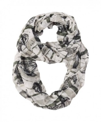 Lightweight infinity scarf oceanic print