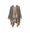 Cardigan Poncho Cape: Women Elegant Cardigan Shawl Wrap Sweater Coat for Winter - Light Gray Beige - CV18775ZYAO