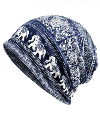 Kuyou Women's Multifunction Elephant Hat Skull Cap scarf (Navy velvet) - C818808OTHX