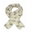 Elephant Print Womens Ladies Large Viscose Scarf Shawl Wrap - White - CB12NH02JOQ