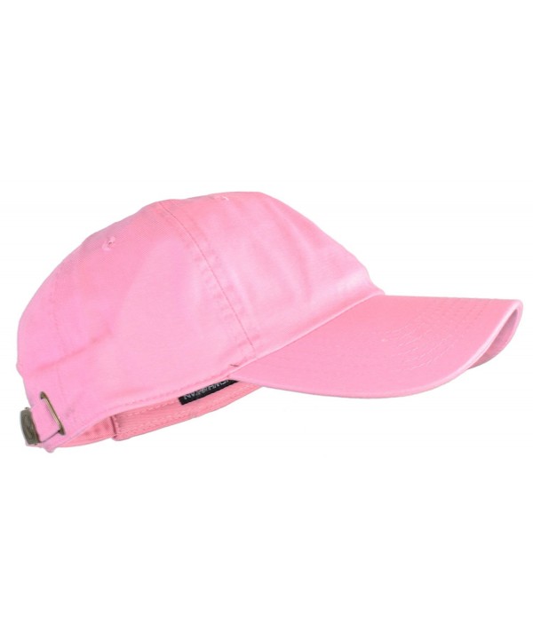 Ted and Jack Oceanside Solid Color Adjustable Baseball Cap - Pale Pink - CU12DVYZ427