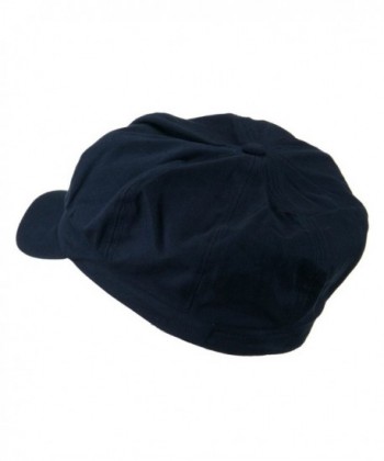 Cotton Elastic Newsboy Cap Navy OSFM