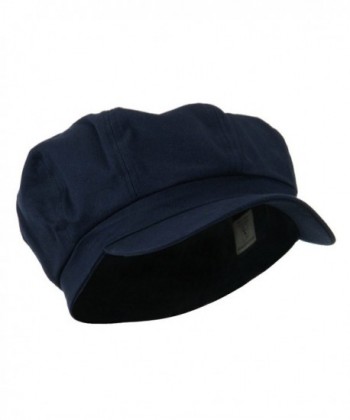 Cotton Elastic Newsboy Cap Navy OSFM in Men's Newsboy Caps