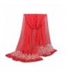 Rukiwa Dot Scarf- Fashion Women Long Soft Wrap Scarf Ladies Shawl Chiffon Scarves - Red - CG12MALPCVR