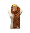 Light Brown Womens Scalloped Winter in Fashion Scarves