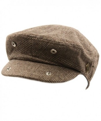 Mens Front Plaid Driving Hat in Men's Newsboy Caps