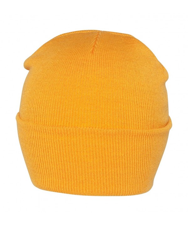 Blank Long Cuff Beanie - Yellow Gold - CY112P9YYZN