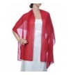 Edress Chiffon Sheer Evening Dress Shawl Scarves - Red - CZ11QO2ZYHT