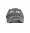 Stay Woke Custom Unstructured Dad Hat-Black Denim - CD12O7W0V56