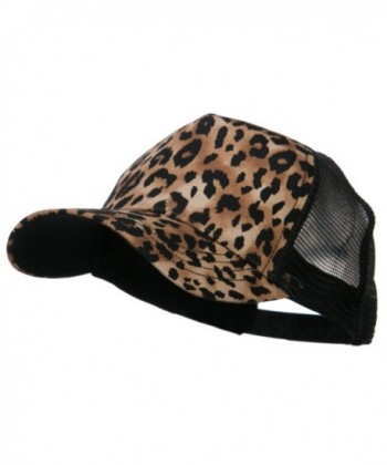 Animal Print Fashion Trucker Cap - Brown - CE124YETCYJ