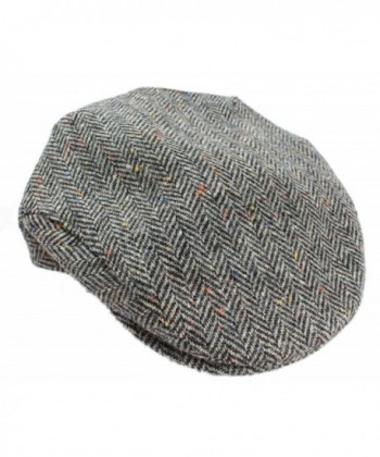 Irish Tweed Cap Grey Herringbone Made in Ireland - CZ11QZDKAWP