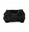 NISHAER Women's Chunky Cable Knitted Turban Headband Ear Warmer Head Wrap - 1 Black - C512B1O92QN