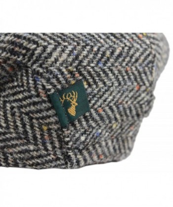 Irish Tweed Grey Herringbone Medium in Men's Newsboy Caps