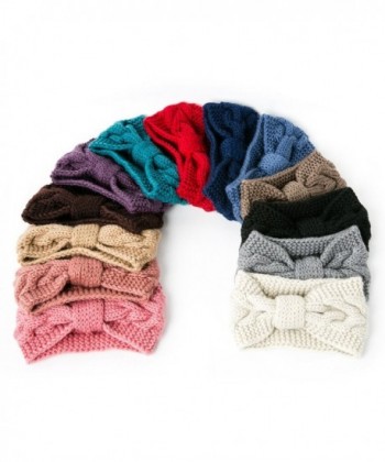 Women's Chunky Cable Knitted Turban Headband Ear Warmer Head Wrap 1 ...