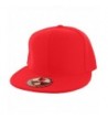 Pit Bull Plain Colors Flat Bill Visor Fitted Hat Baseball Cap (25+ Colors 9 Sizes) - Red - C511W4NMR8L