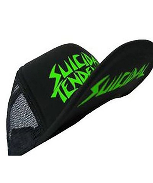 Cyberteez Suicidal Tendencies OG Logo Black Body Green Print Flip Up Snapback Hat Cap - CR183NTU2I5