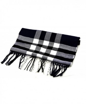 Vipo Cashmere Feel Winter Scarf and Hat Set- Men/Women Blanket Warm Wrap - Black Scarf - C2189K2QI8C