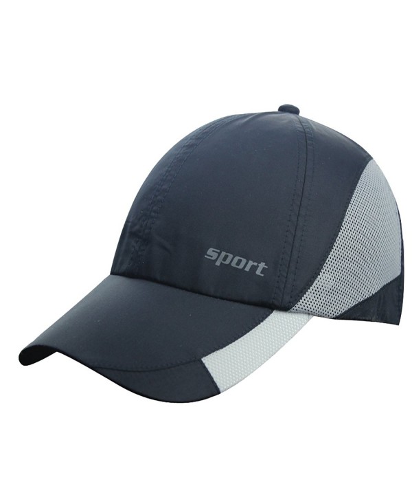 Men Women Summer Mesh Snapback Running Baseball Tennis Ball Golf hats Caps Visor - Navy - C412G5RMRO5