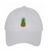 Pineapple Embroidery Dad Hat Baseball Cap Polo Style Unconstructed - White - C1182WTRM7M